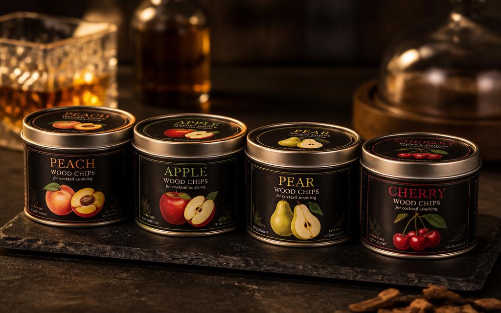 Eight premium wood chip flavor tins